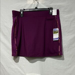 Pebble Beach Violet Skirt Skorts with Tangerine Accent